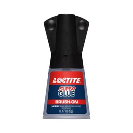 Loctite Super Glue Brush On Liquid, Clear, 0.17 fl oz Bottle, 1 Pack - Superglue for Leather, Wood, Metal, Crafts, & Repair, Cyanoacrylate Adhesive Instant Glue, Quick Dry