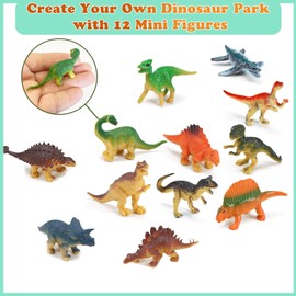 Frontoytall Dinosaur Transport Carrier Truck Toy - 12 Dinosaurs & ABS Plastic Truck with Rotating Cab & 4 Doors, 13 Piece Educational Vehicle Playset for Kids Ages 3+ Years (ASTM Certified)