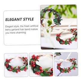 Baluue Berry Bridal Garland Headpiece for Weddings and Festivals Elegant Floral Hairband Design Comfortable Fit for Brides and Special Occasions