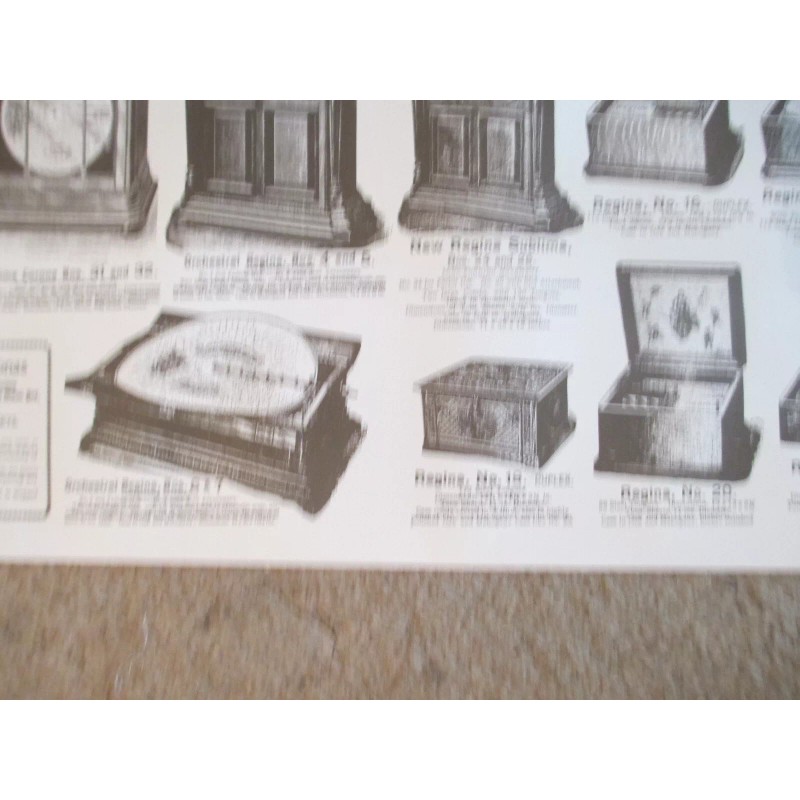 Regina Music Box Broadside Repro 17" x 22" 17 Styles