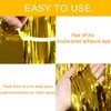 4 Pack Gold Foil Fringe Curtain Backdrop, 3.28Ft x 8.2Ft