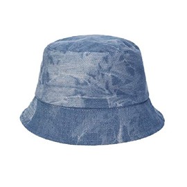 BYERCLUB Vintage Reversible Bucket Hat Fisherman Hats Washable Cotton Bucket Hat for Women Sun Hat for Women Fishing Hat Chapeau Femme Womens Hats (Denim)