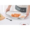 Pampa Bay Porcelain 2-Section Serving Tray Platter (White)