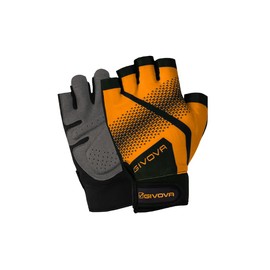 Givova Gym Gloves Orange/Black Size L