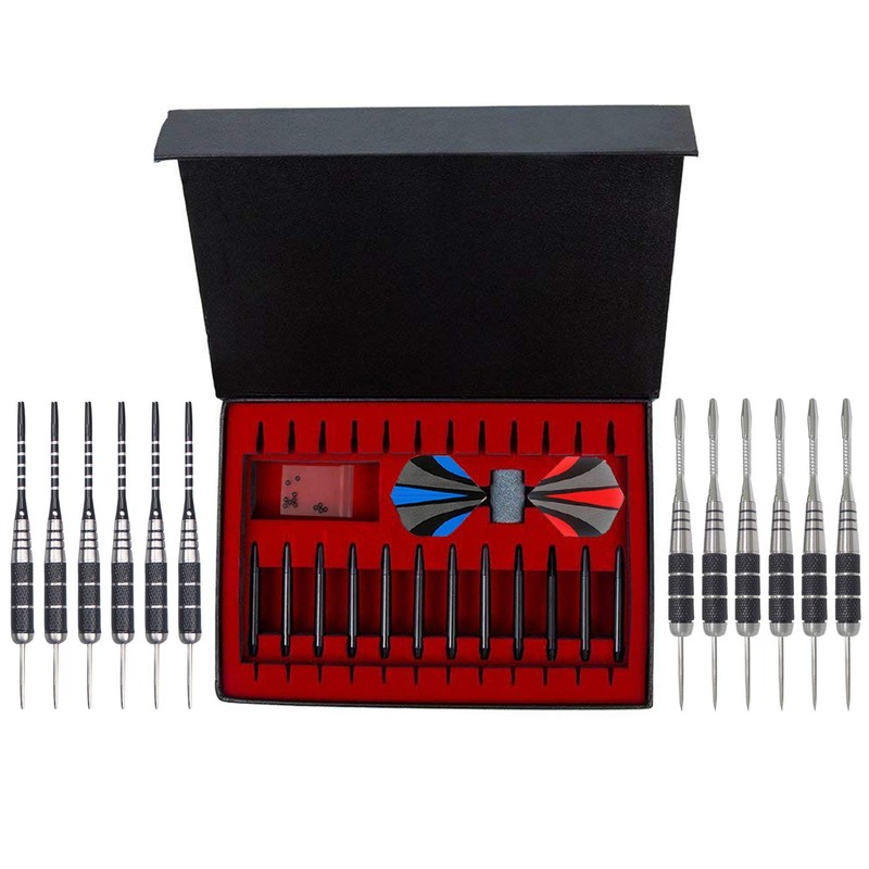 WINSDART ADKX Steel Tip Darts 12 Pack Set with Nonslip
