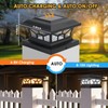DAMAYCA 4 Pack Solar Post Cap Lights Outdoor Waterproof, Fits