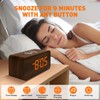Wooden Digital Alarm Clocks with wireless charging for Bedrooms LED