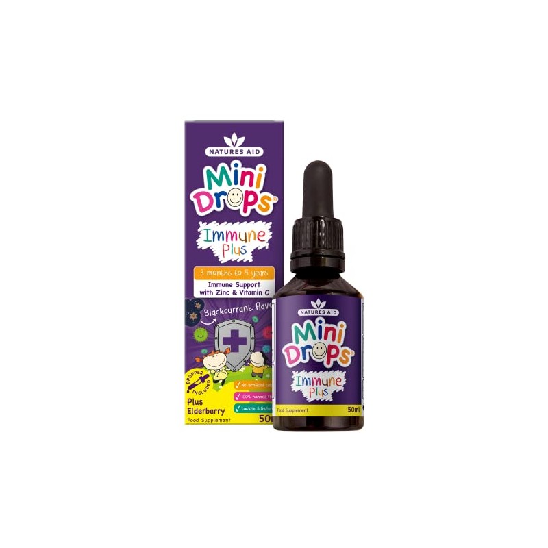 Natures Aid Immune Plus Mini Drops for Infants and Children,