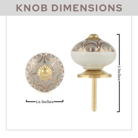 Rasiya Art Drawer Knobs for Cupboards - Decorative Assorted Colorful Ceramic Dresser Pull Handle for Kitchen Cabinets Wardrobe Furniture Hardware - Multicolor - Pack of 10