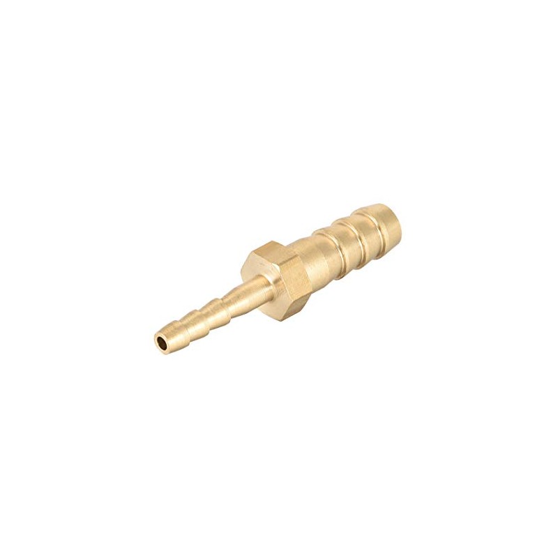 sourcing map Straight Brass Barb Fitting Reducer, Fit Hose ID