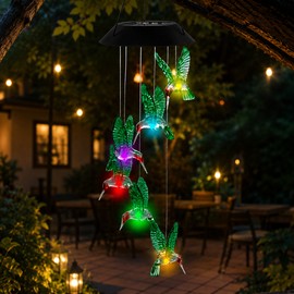 Solar Wind Chime for Outdoor Decor – Color-Changing Hanging Light for Patio, Yard & Garden