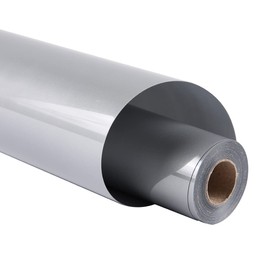 guangyintong Heat Transfer Vinyl for T-Shirts 12" x 8ft - Grey HTV Vinyl Roll Iron on-Easy to Cut &Weed, Glossy Surface (Grey K11)