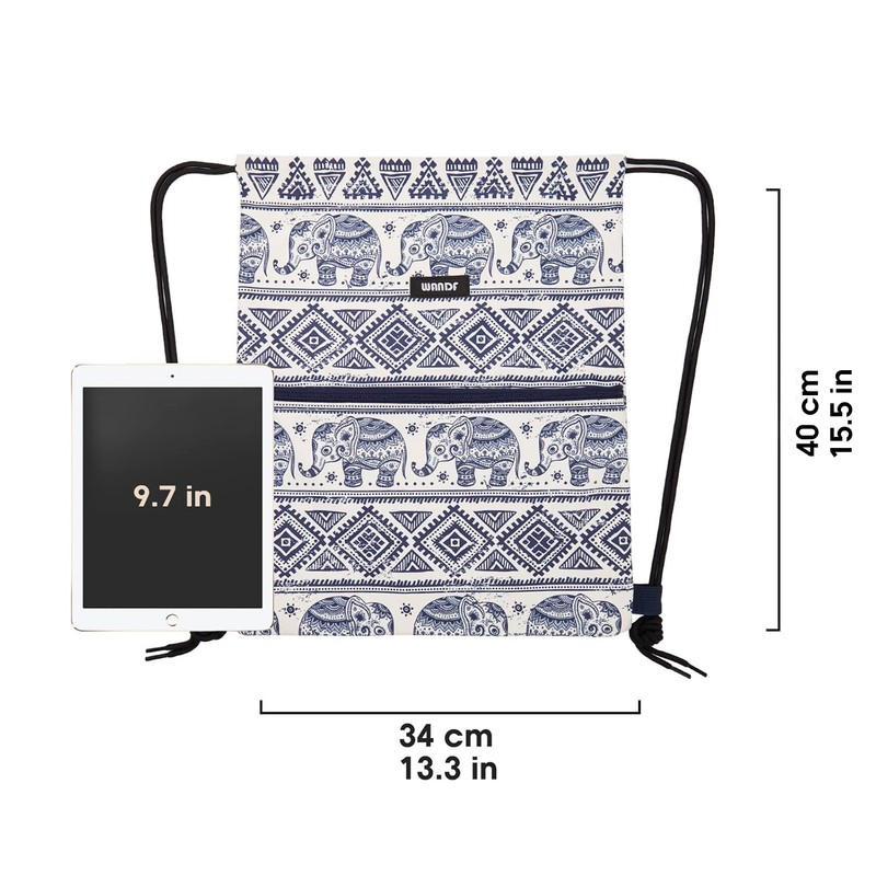 WANDF Drawstring Backpack String Bag Sackpack Cinch Water Resistant Nylon