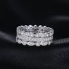 JewelryPalace 925 Sterling Silver Wedding Bands Cubic Zirconia stack marquise