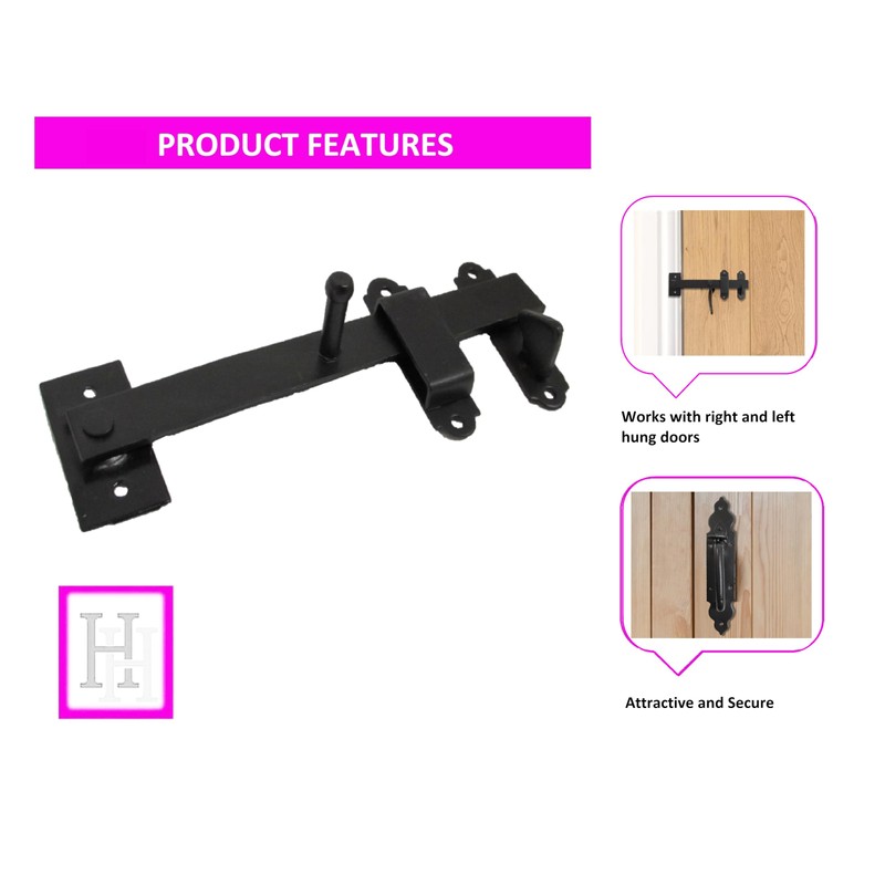 Heavy Duty Ornamental Suffolk Gate Latch Gothic Thumb Catch -