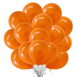 Orange Metallic Balloons - 5 Inch Decorative Latex Balloons for Birthday, Engagement, Wedding & Party Decor - Pack of 50