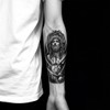 Oottati 2 Sheets Jesus Cross Moon Temporary Tattoos for Adults,