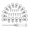 D-Ring Picture Frame Hooks (60 Sets) Hangers (No Wire for