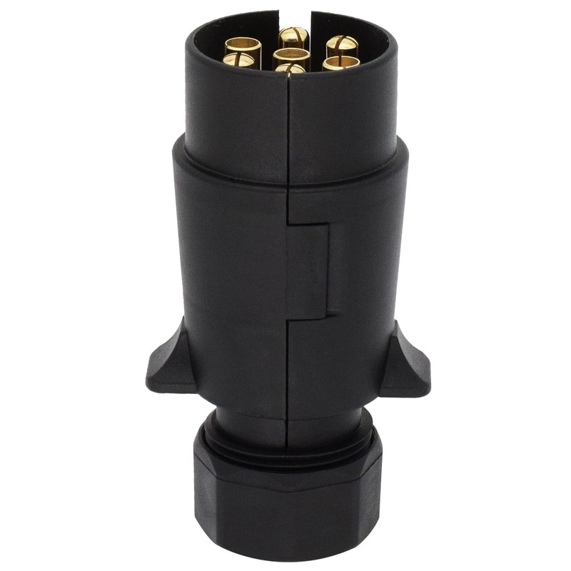 MOUNAY 7 Pin European Trailer Socket+Plug Tow Bar Connector Adapter