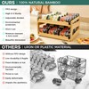 MinBoo Adjustable Can Organizer Rack, Two Tier Bamboo Stackable FIFO