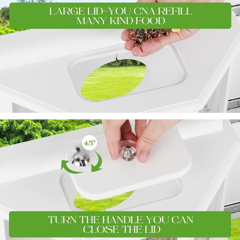 Window Bird Feeder Inside House Bird Feeder Window 180°for Viewing