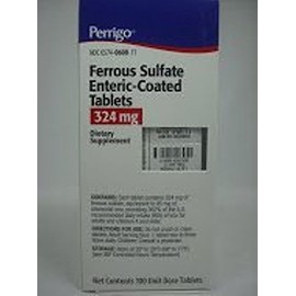 Ferrous Sulfate 324mg Enteric-coated Red Tablets 100count