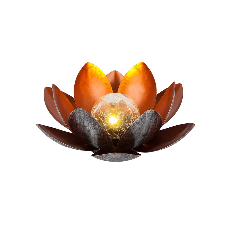 Dehner Lotus Solar Light, Diameter 27.5 cm, Height 12 cm,
