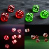 GAROMIA Colourful Dice Set, Six Sided Transparent Colours Dice 12