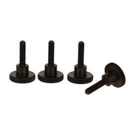 PrecisionGeek Shoulder Thumb Screws Blackened Steel DIN 464 Hand Grip Screws (M4 x 16mm)