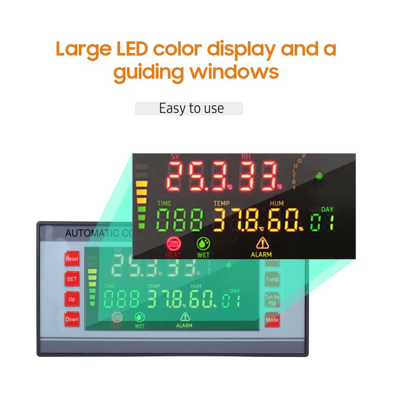 Egg Incubator Controller Thermostat with Temperature Humidity Sensor Probe Temperature