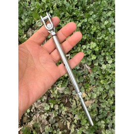 JY-MARINE 1/4" Swinging Jaw Swage Stud Turnbuckle Stainless Steel 316 Closed Body Jaw Turnbuckle for 1/8" Wire,2 Pieces