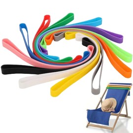 12 Stück Handtuchbänder Strand, Kreuzfahrt Strand Must Have, Große Silikon Gummibänder Mehrfarbig Strandtuchhalter Band, 30 X 1 Cm Extra Große Elastische Bands, Für Strandkörbe Strandzubehör (6 Farbe)