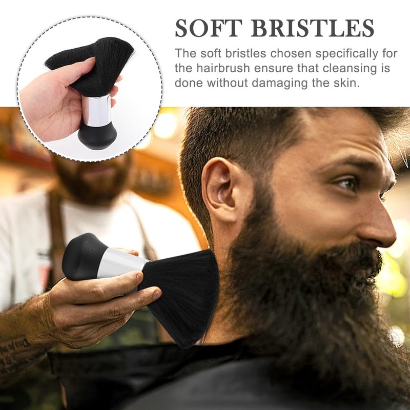 3pcs Barber Brush Neck Duster Soft Barber Face Cleaning Hairbrush
