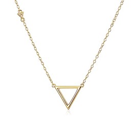 French Runway Golden Triad: Gold Chain Necklace - Luxe Fashion Jewelry | 925 Silver with 18k Gold Plating, Sterling Silver, Cubic Zirconia