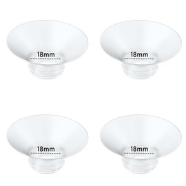 4 pieces flange inserts 18 mm for Momcozy M9/M6/M5/S12 Pro/V1/V2, for Nuliie/Medela/Kissbobo/Lansinoh/eufy/NCVI/Bellababy/Jheppbay/Lulia 24 mm breast pump, reduce 24 mm channel to other sizes