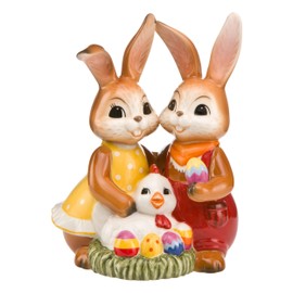 Goebel Easter Bunny Our Colourful Easter Nest Figurine, Decorative Figure, Decoration, Stoneware, Colourful, 14 cm, 66844131