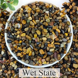 YISZM 5lbs Aquarium Gravel, 1/4" Fish Tank Gravel Natural River Rocks Succulent Cactus Pea Gravel for Plants, Pebbles for Gardening, Flower Pots, Vase Fillers, Indoor Water Fountains, Landscaping | YISZM