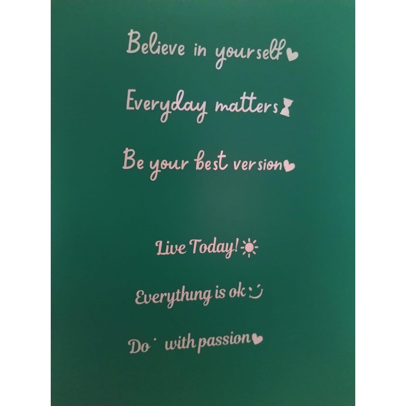 Motivational Stickers 6-Pack, Rearview Mirror Decals, Inspirational Quotes