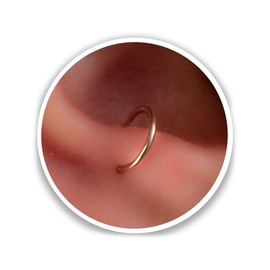 Anti Tragus Piercing- 20 gauge snug Gold Anti-tragus piercing thin anti tragus ring - Gold filled Anti tragus jewelry (gold, gold-filled)