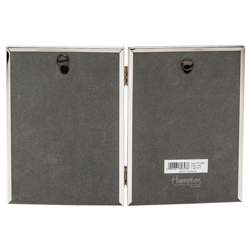 Hampton Frames WOBURN Hinged Double - 4x6 (10x15cm) Silver Picture