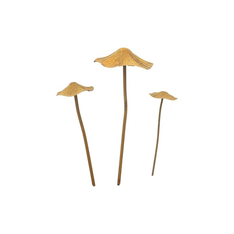 FRANK FLECHTWAREN Mushroom Stakes, Set of 3, Metal in Trendy