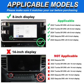 YUJIANQ Drive Model Tune Knob Ring for Toyota Tundra/Sequoia 2022-2025 Volume Tune Knob Rearview Mirrors Knob Ring (Red, Small Applicable to 8-inch Display)