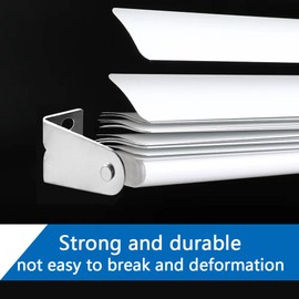 8pcs Metal Blinds Hold Down Brackets, Silver Door Blinds Bottom Bracket, Blind Bottom Rail Hold Clips with Screws for Horizontal Blinds Shades Windows Doors