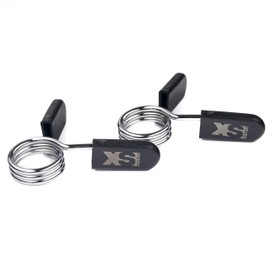 XS Sports 25mm / 1" Spring Weight Collars Dumbbell Barbell Clamps Quick Release Gym Fitness Bar (25mm Standard)