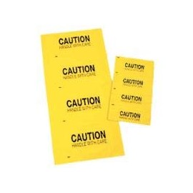 BAG201-L - Large - Polyethylene Disposal Bags, CautionHandle with Care, New Pig - Case of 25