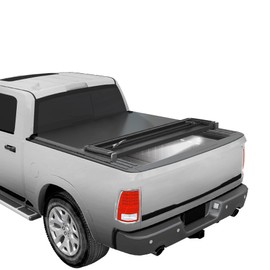 JDMSPEED Soft Quad-Fold Truck Bed Tonneau Cover Compatible with 2009-2023 Dodge Ram 1500 2500 3500 5.7FT (67.4in) Bed