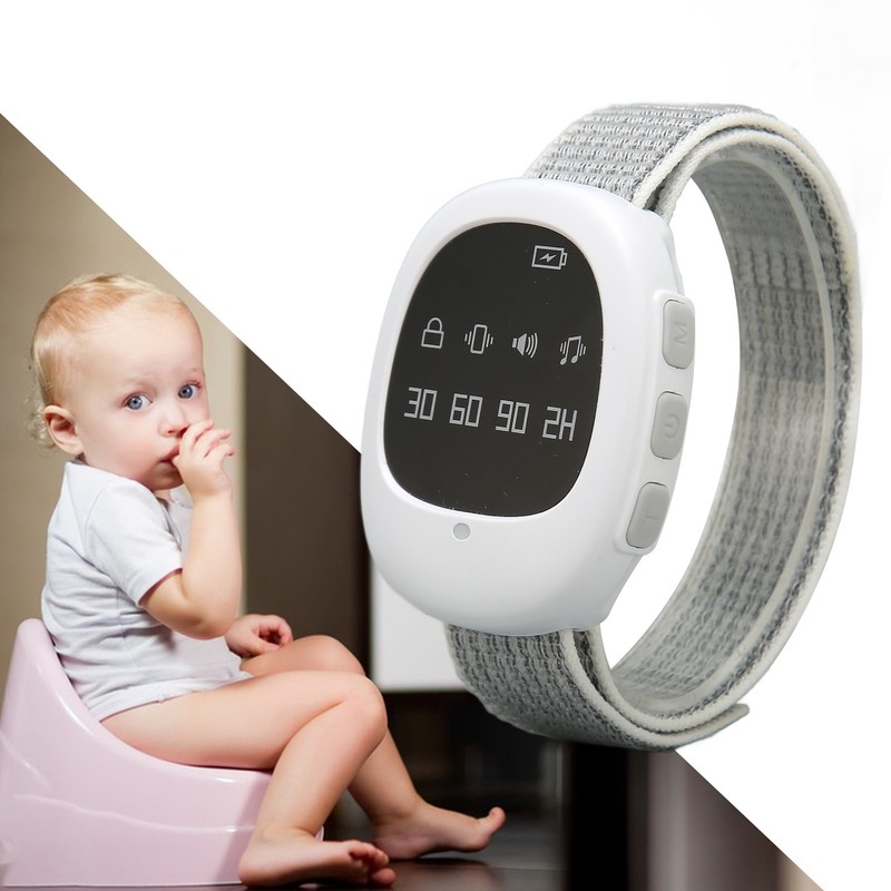 Wireless Bedwetting Alarm 4 Timing Music Vibration Bedwetting Sensor Watch