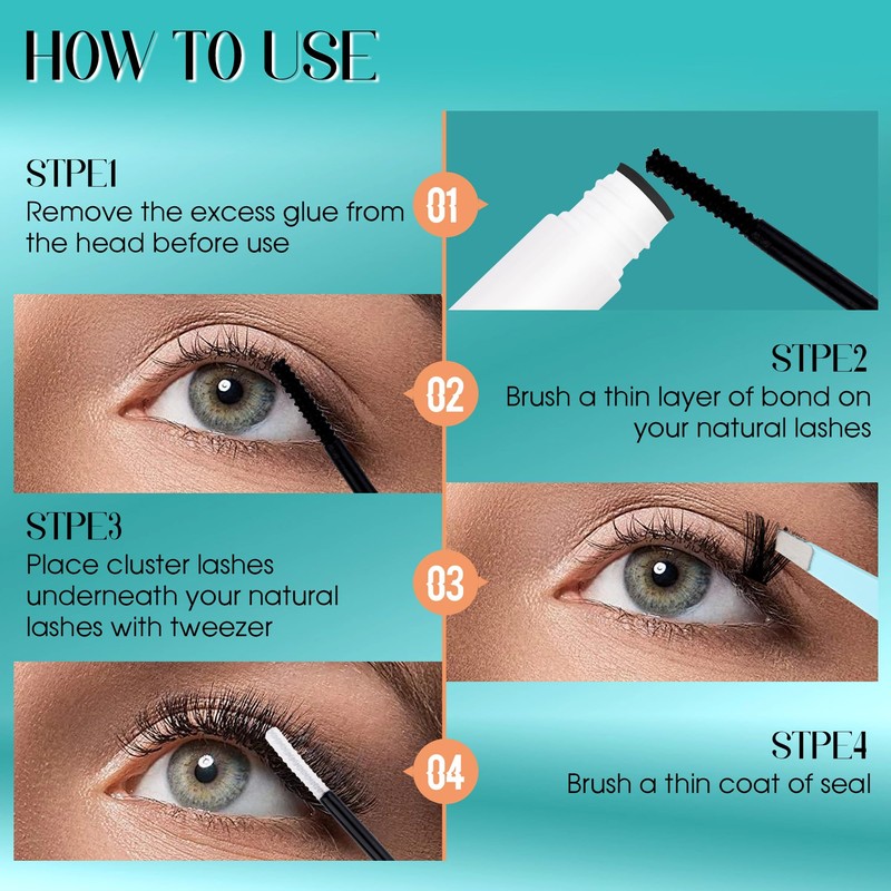 Individual Eyelashes, 80D/100D DIY Cluster Eyelashes, 0.07 D Curl, 10-18