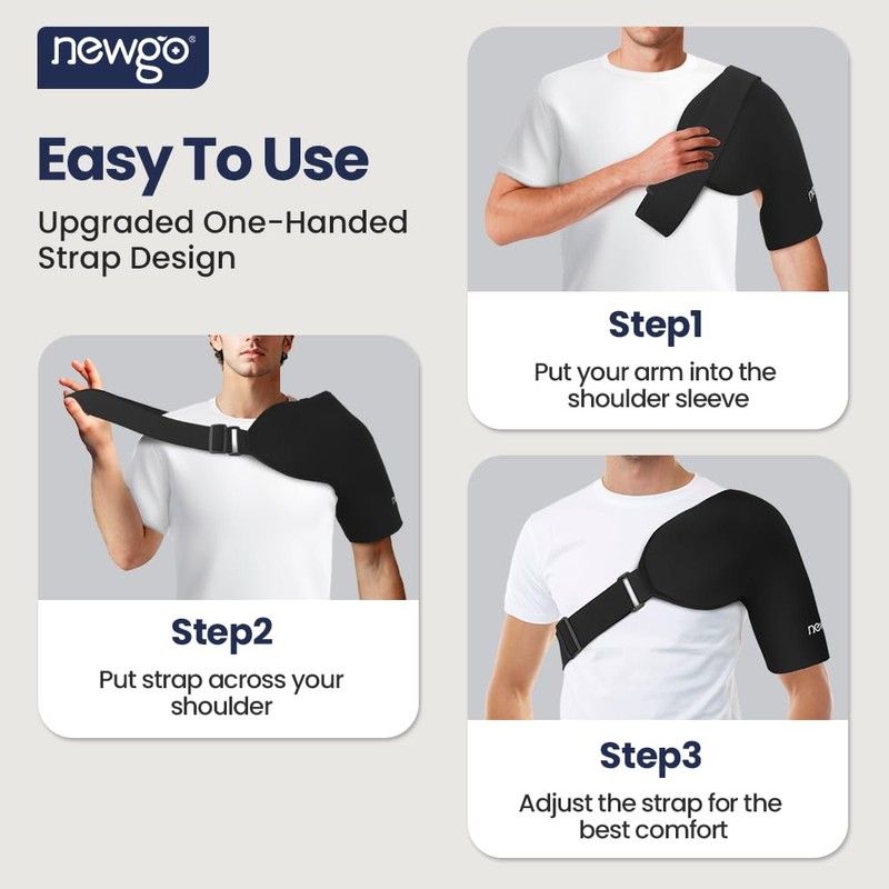 NEWGO Shoulder Ice Pack Wrap for Rotator Cuff and Arm,