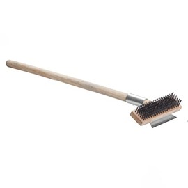 Winco Carbon Wire Pizza Oven Scraper, 27-Inch,Brown, Black,Medium